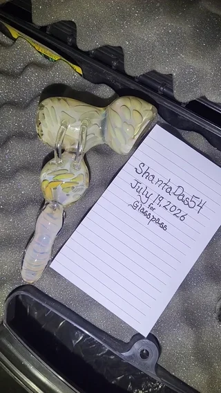 Preview pic of Shanta Das\P.I.G. Glass. Gold and Silver Fumed Inside Out Dry Hammer