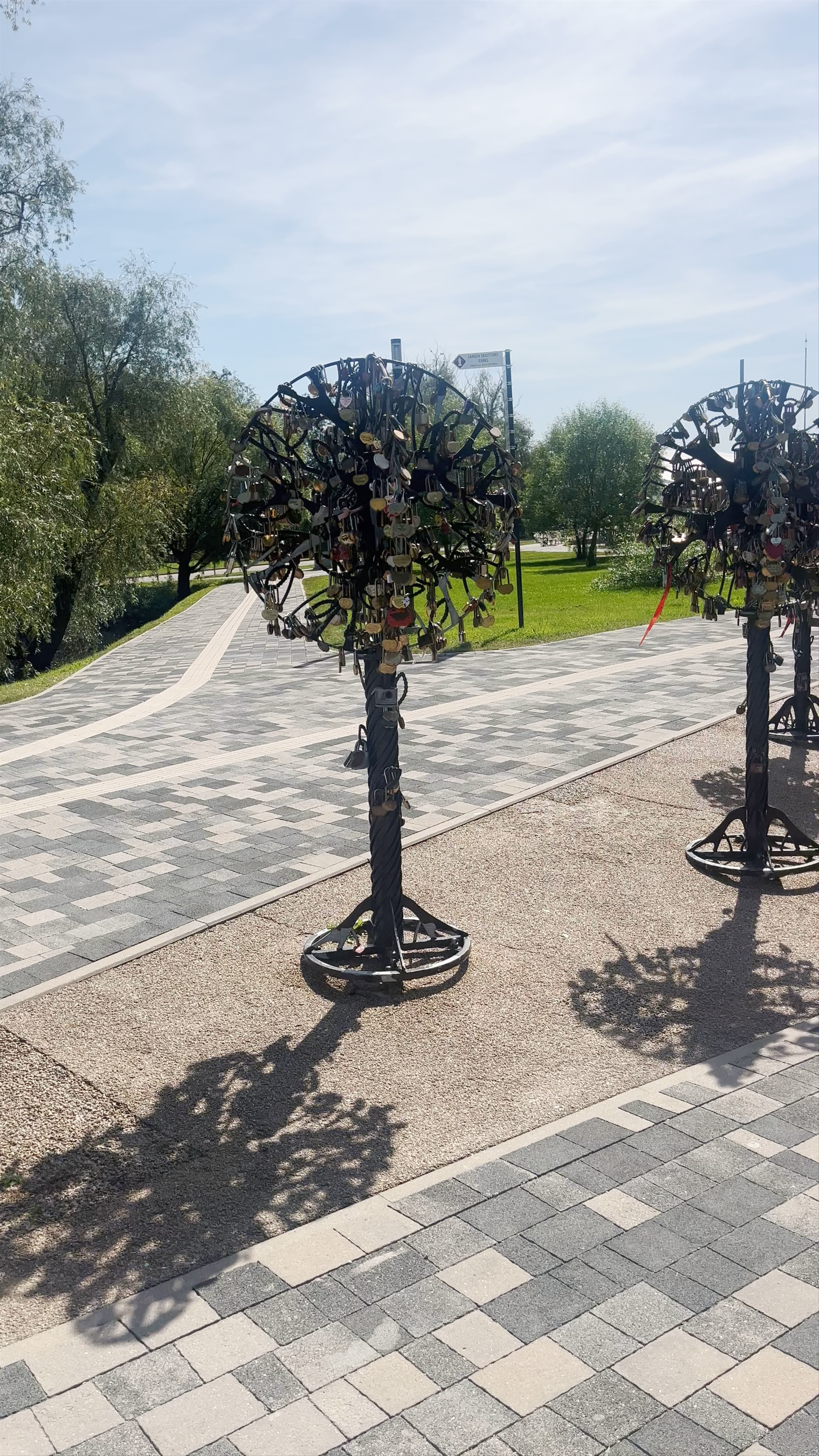 Love Lock Trees at Pasta Sala in Jelgava, Latvia