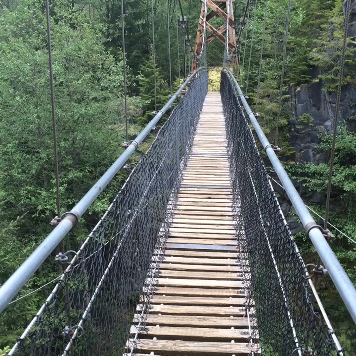 Lava Canyon - The walk across the bridge - Hiking Near Me - Cougar, Washington