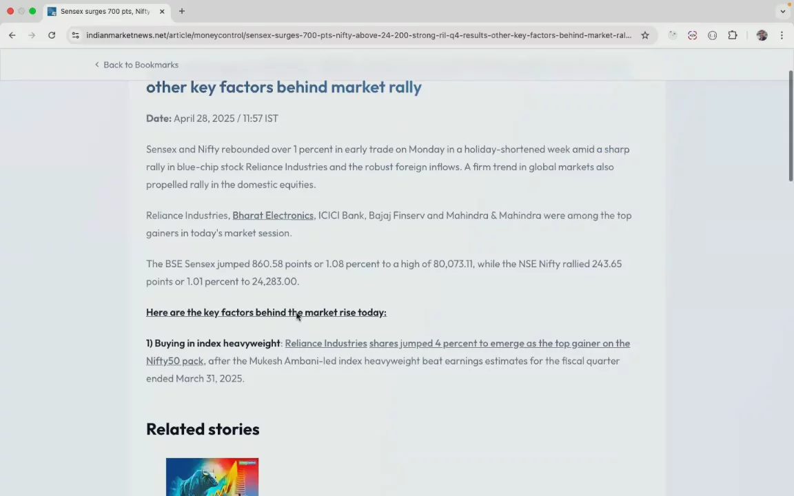 Indian Market News image 1