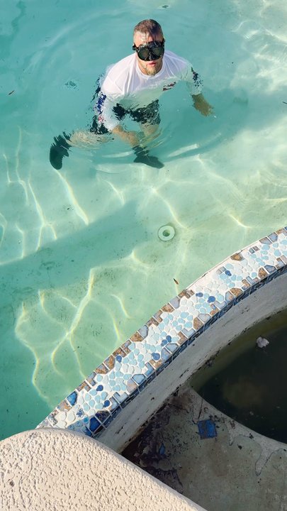 Viking Leak Detection - One of the multiple leaks Randy found in my clients Pool. He gets the job done! - Pool & Hot Tub Service Near Me