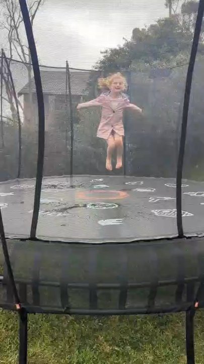 Vuly - Very satisfied daughter, had to wait for the rain to stop to get that first jump in. - Outdoor Gear Near Me - Wakerley, QLD
