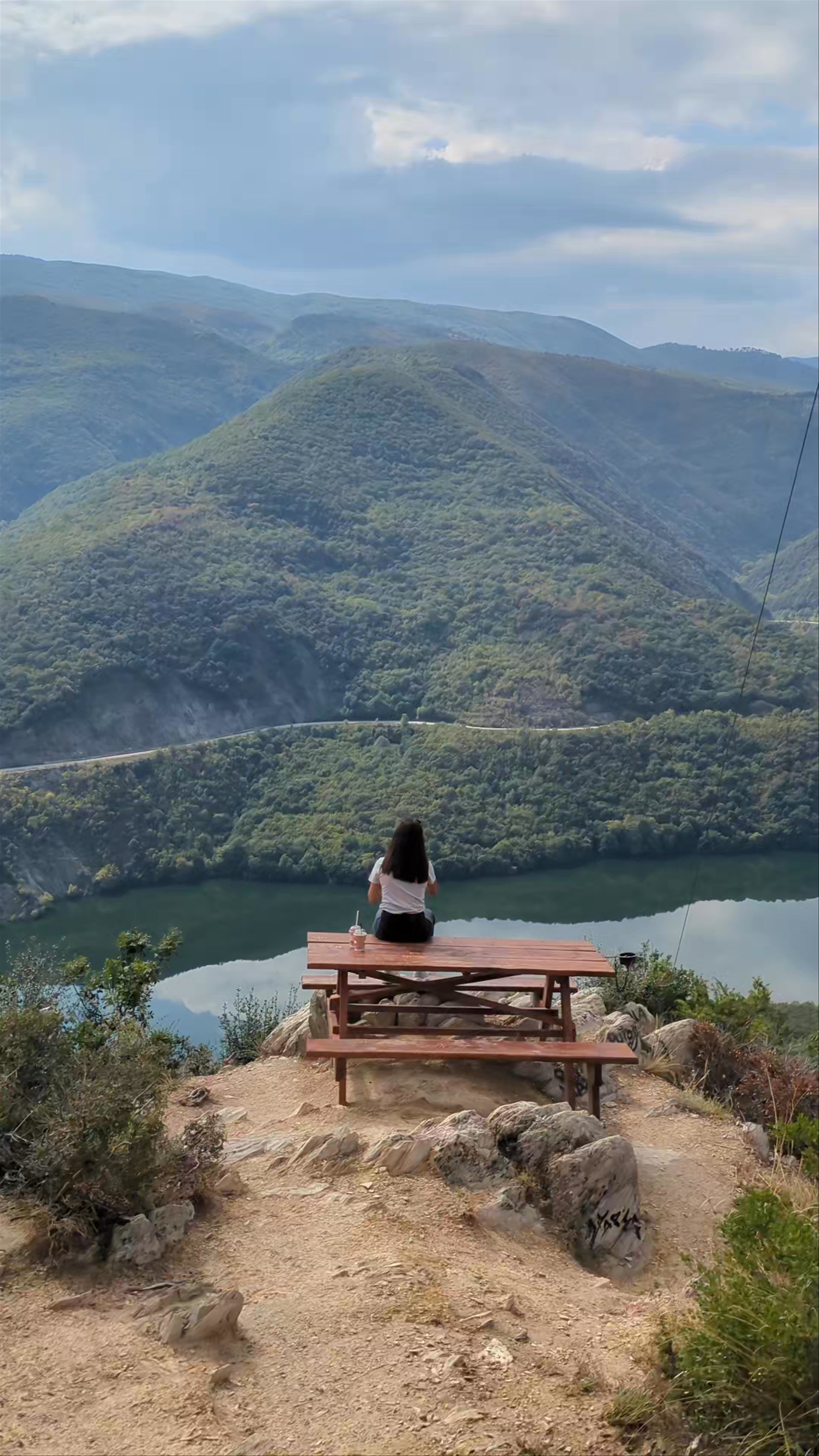 Scenic Panoramic Viewpoint Over Aliakmon River, Veria, Greece