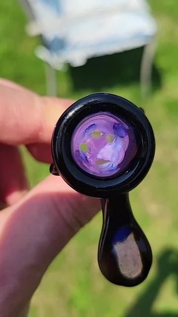 Preview pic of 4 hole flower slide. Purple lilac, blue stardust and galaxy