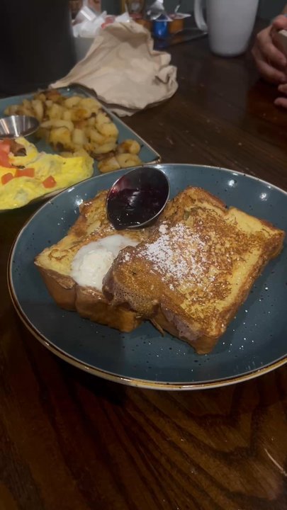 First Watch - "The The Works Omelet" and French Toast with berry compote - Breakfast & Brunch Near Me - Arlington, Texas
