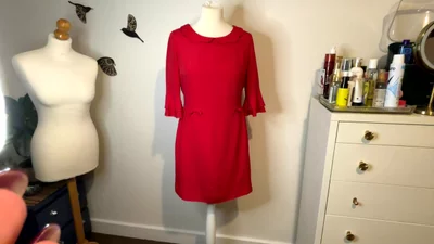 Oasis Red Dress size 10 image 1