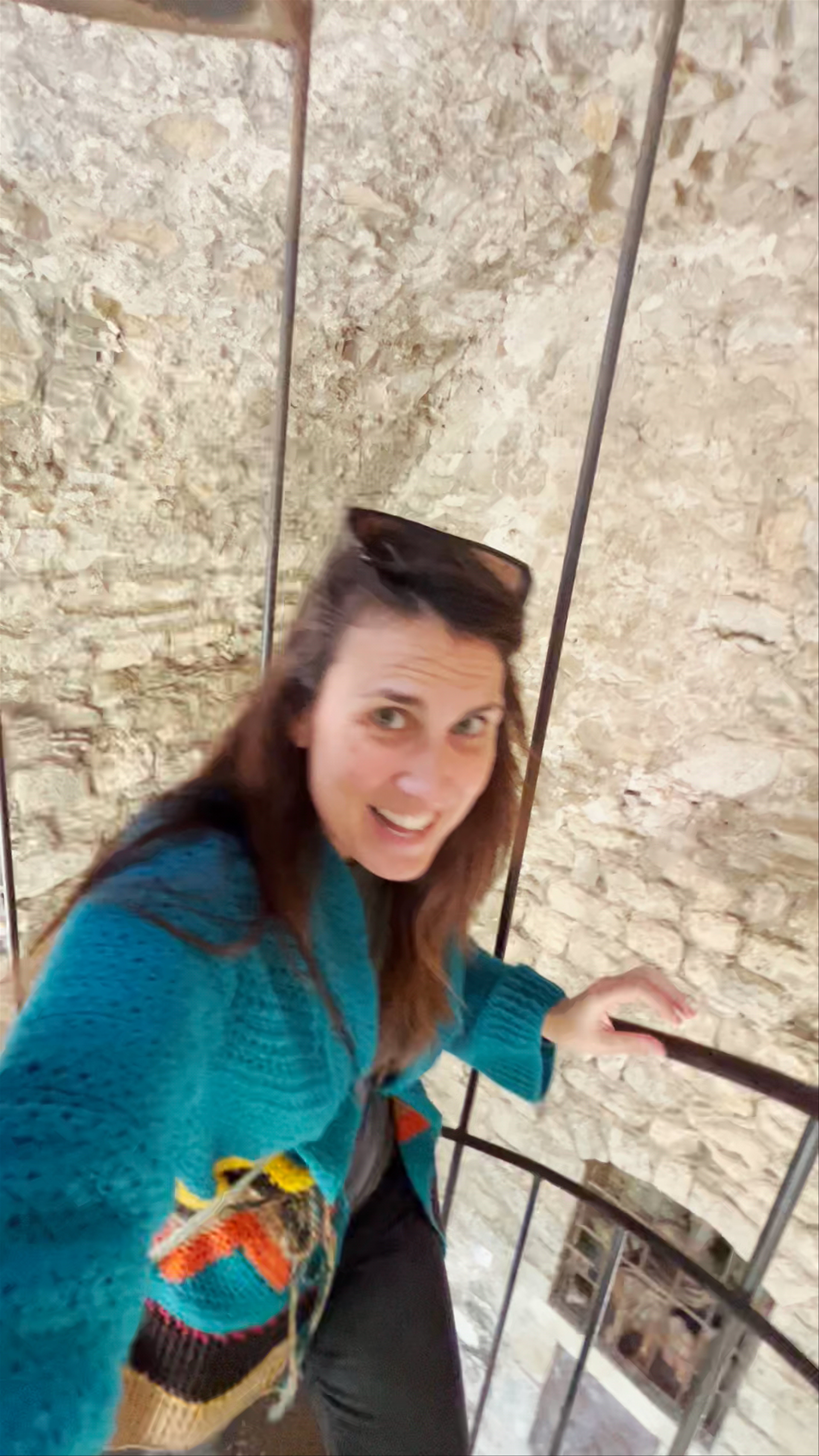 Exploring Parc de la Gironella Spiral Staircase in Girona, Spain