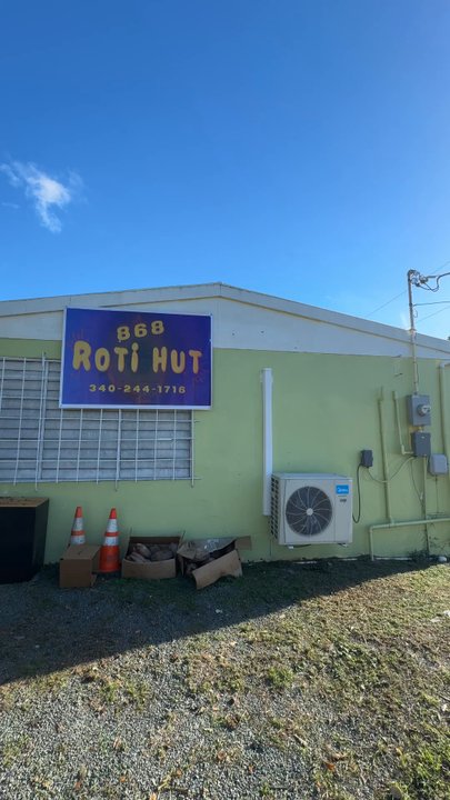 868 Roti Hut - Exterior with store sign - Trinidadian Near Me - Christiansted, Virgin Islands