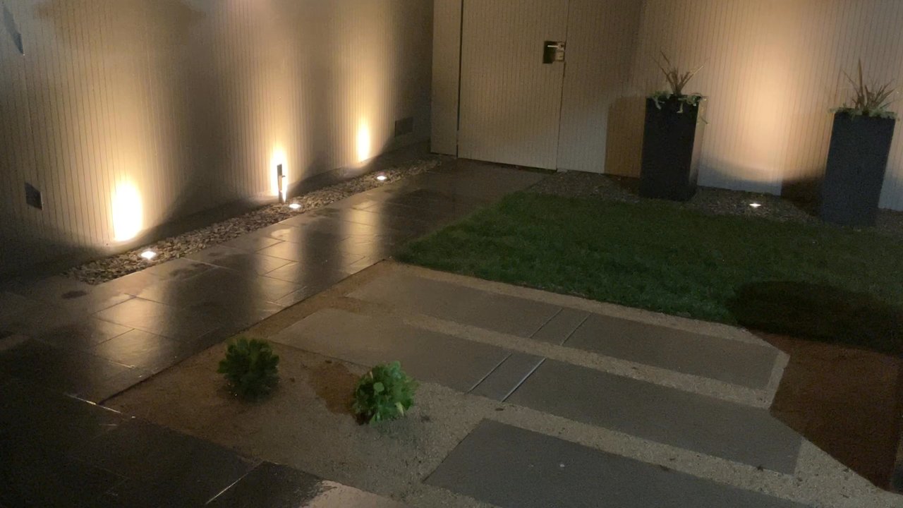 Mscape Design - View of courtyard from kitchen. - Landscaping Near Me