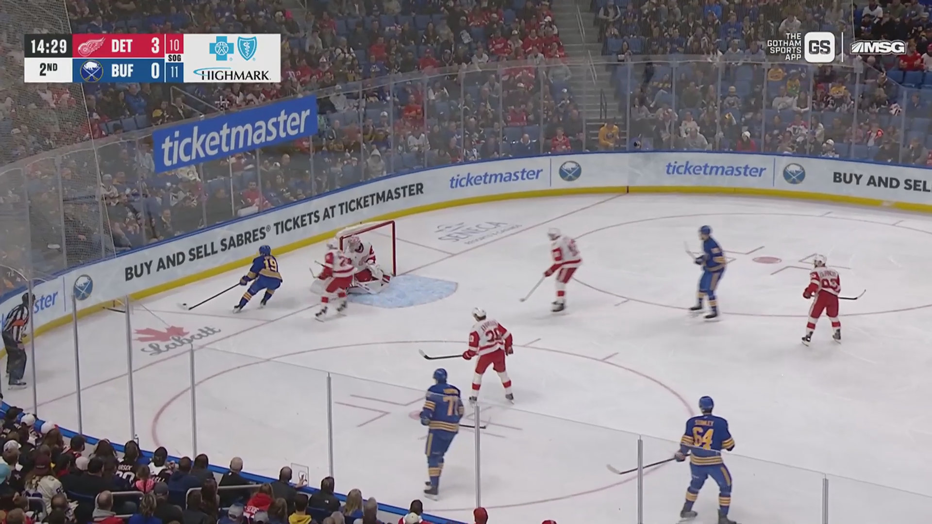 Detroit blitz Buffalo with three first-period goals — all the goals · Mar 27, 2026
