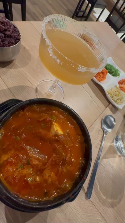 Gangnam Style - Yuzu margarita and Kim Chi Jjigae. - Comfort Food Near Me - Spokane, Washington
