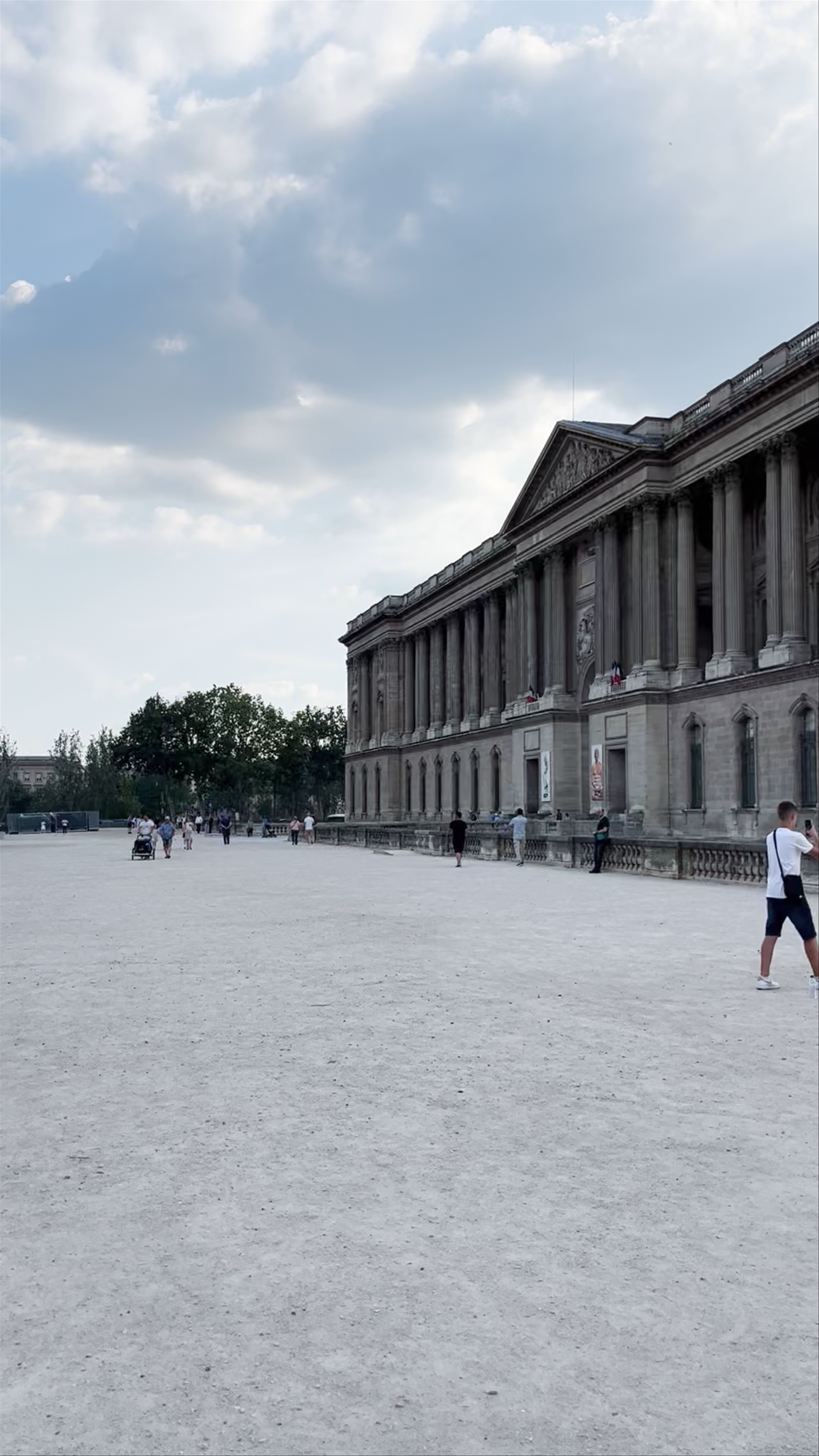 A Serene Evening Stroll at Palais du Louvre, Paris
