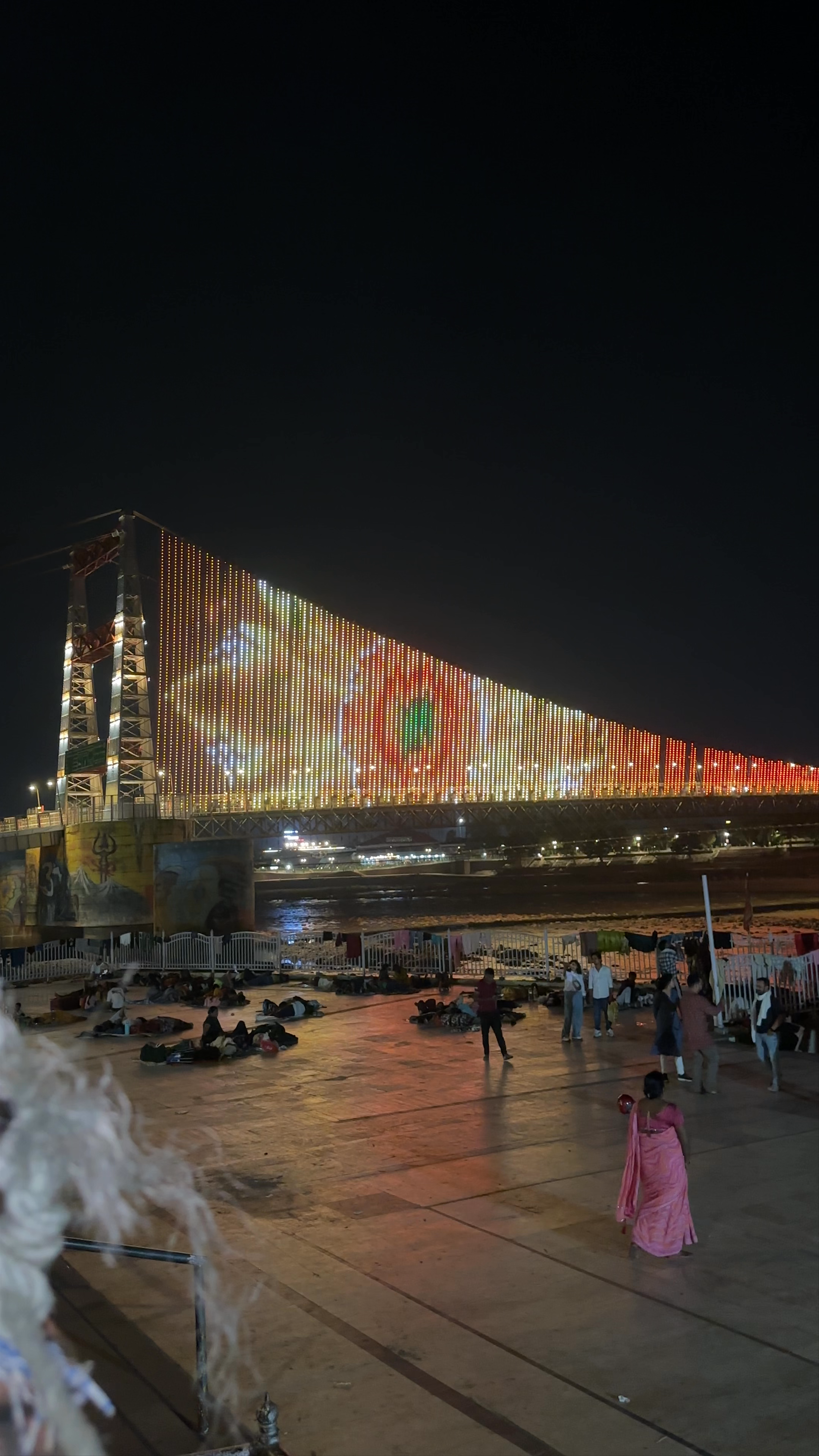 Janki Setu Night Vibes: Illuminated Bridge & Riverside Gathering in Rishikesh