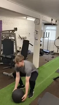 Ball over shoulder 