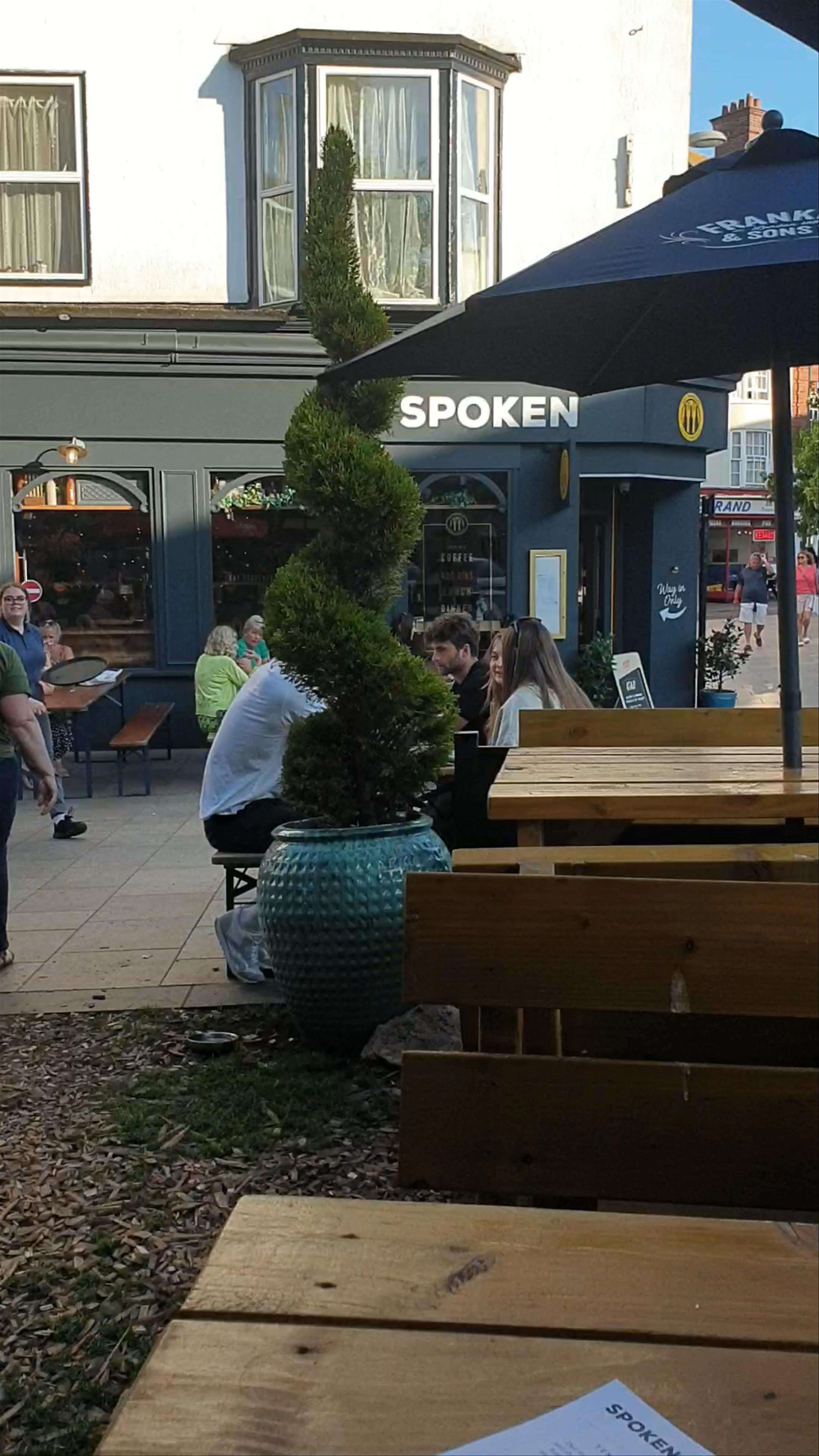 Charming Outdoor Café Scene at Spoken, Exmouth