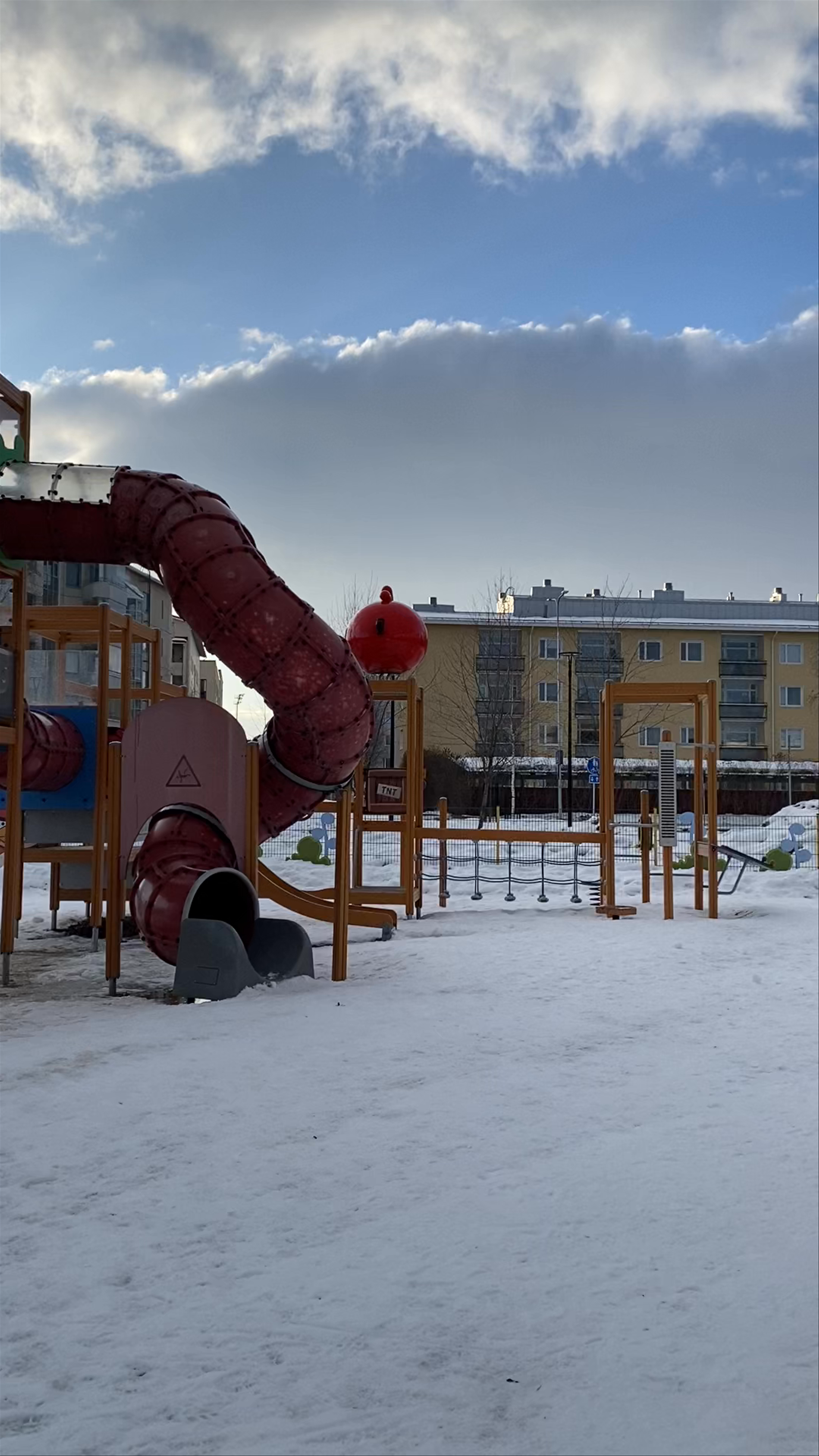 Angry Birds Playground Fun in Snowy Rovaniemi, Finland