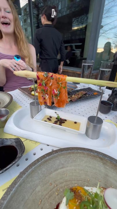 Soto South Lamar - Salmon over fire - Japanese Near Me - Austin, Texas