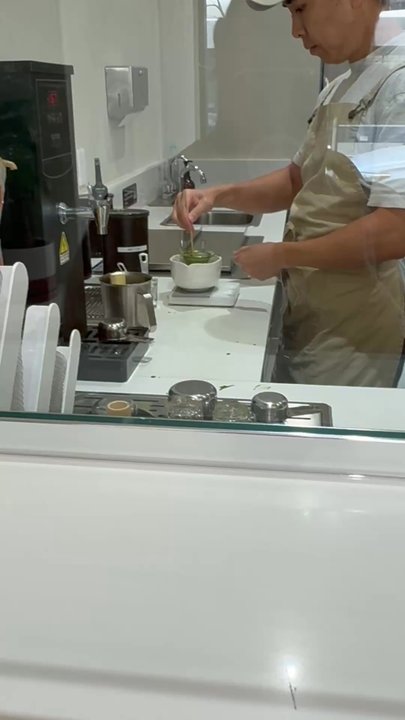 Sieve - Watching him make my matcha! - Coffee & Tea Near Me - Queens, New York