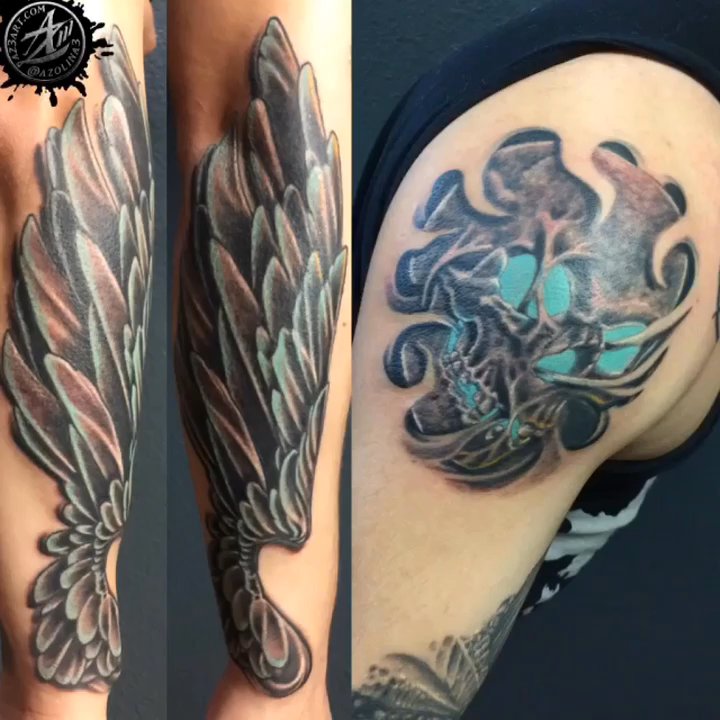Aquanaut Tattoo - Al evil sleeve is well on its way - Tattoo Near Me - Rocklin, California