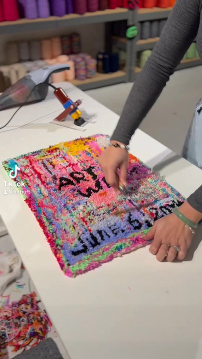 Tuft Ruft - Here is an example of shaving a tufted rug! - Art Classes Near Me - Seattle, Washington