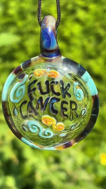 Preview pic of “Fuck Cancer” pendant necklace