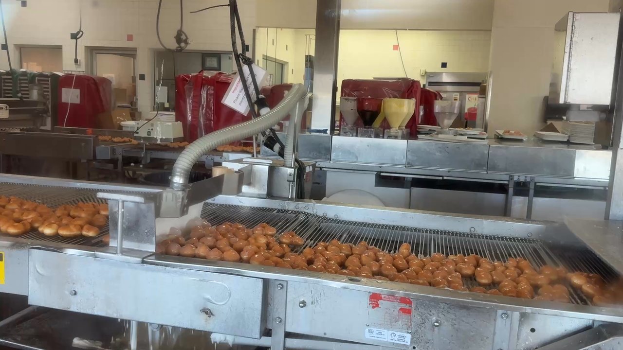 Krispy Kreme - The donut fountain in action - Donuts Near Me - Cayce, South Carolina