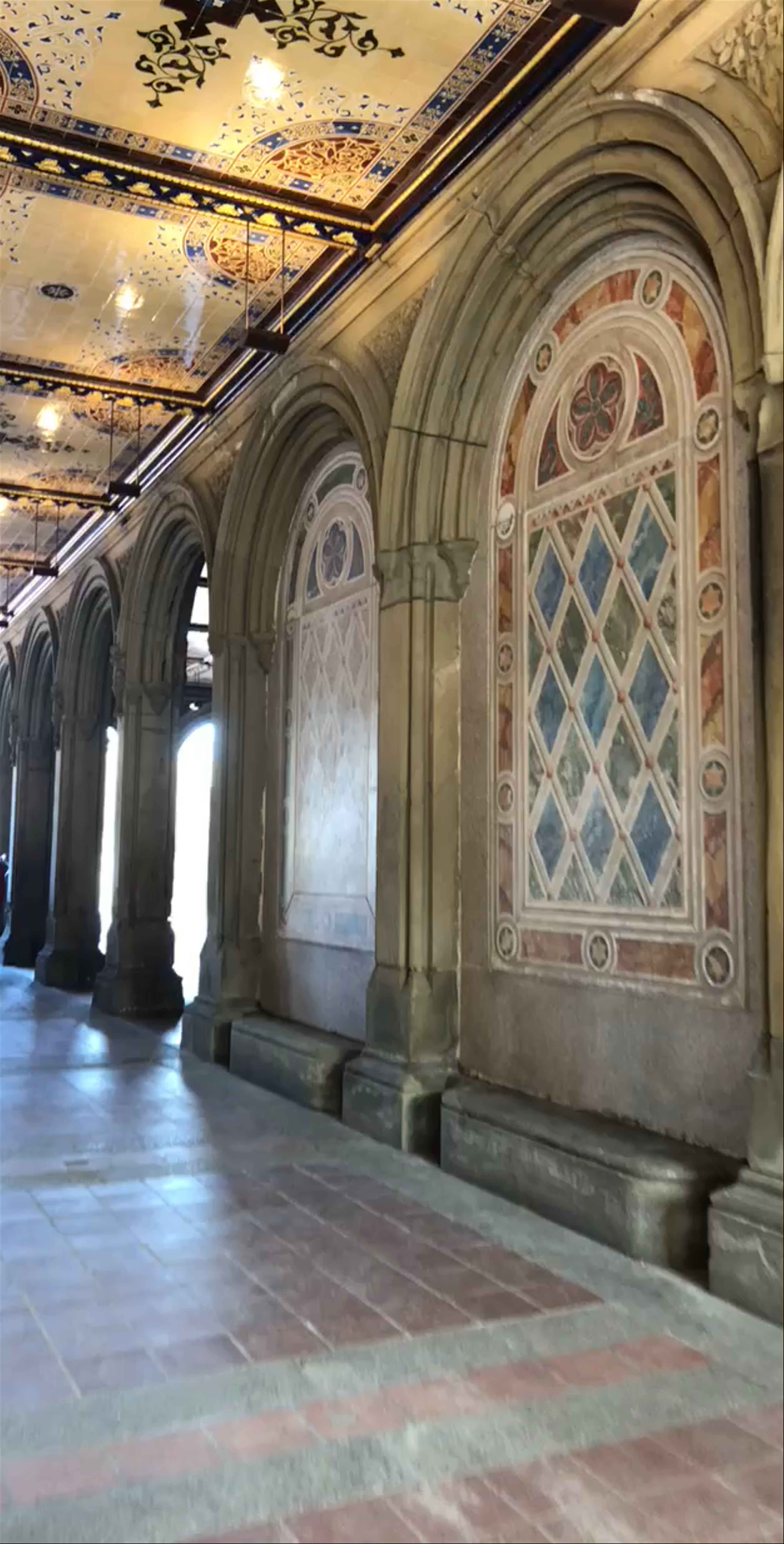 The Ornate Arches and Ceiling of Central Park’s Bethesda Terrace, New York