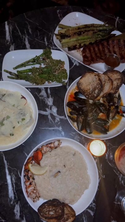 Bartleby - mushroom ravioli; broccolini; lobster tail risotto; ribeye; asparagus mussels; - Supper Clubs Near Me - Cleveland, Ohio