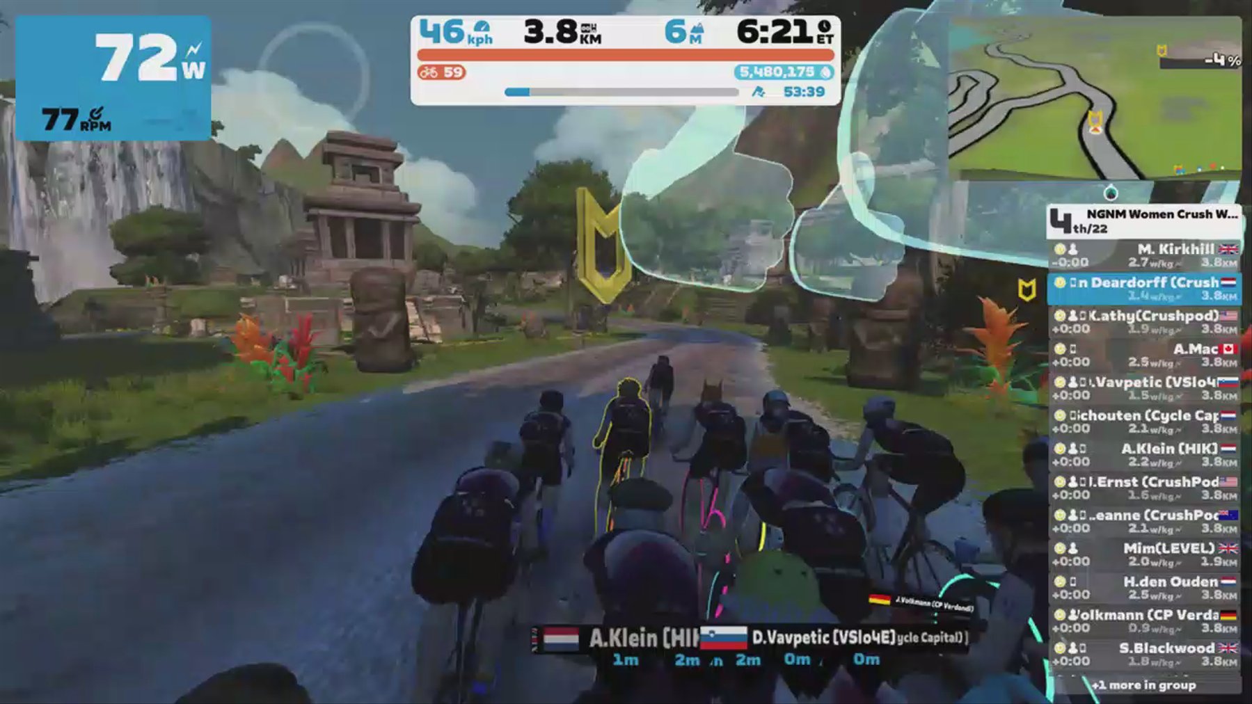 Zwift - Group Ride: NGNM Women Crush Wed - Training Ride (D) on Sugar Cookie in Watopia
