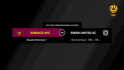 Replay Subiaco Afc Vs Swan United Fc Inter Divisional Play Off First