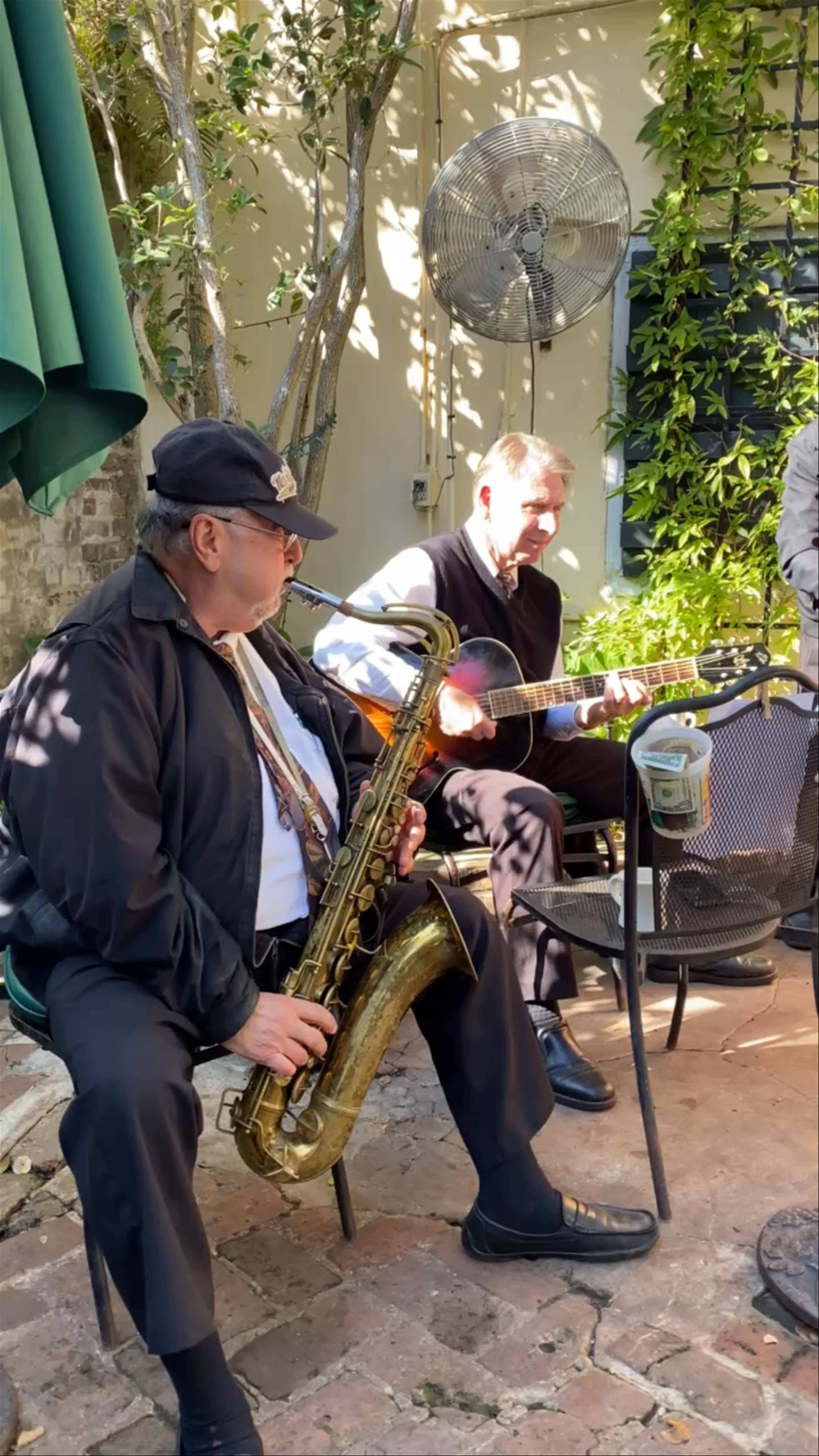 Live Jazz in Jackson Square Courtyard, French Quarter New Orleans