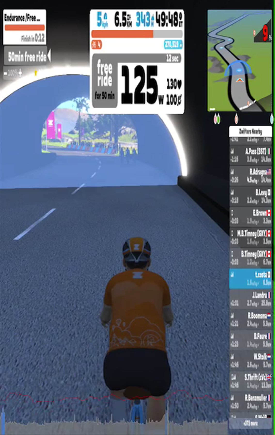 Zwift - Endurance /Free Ride in France