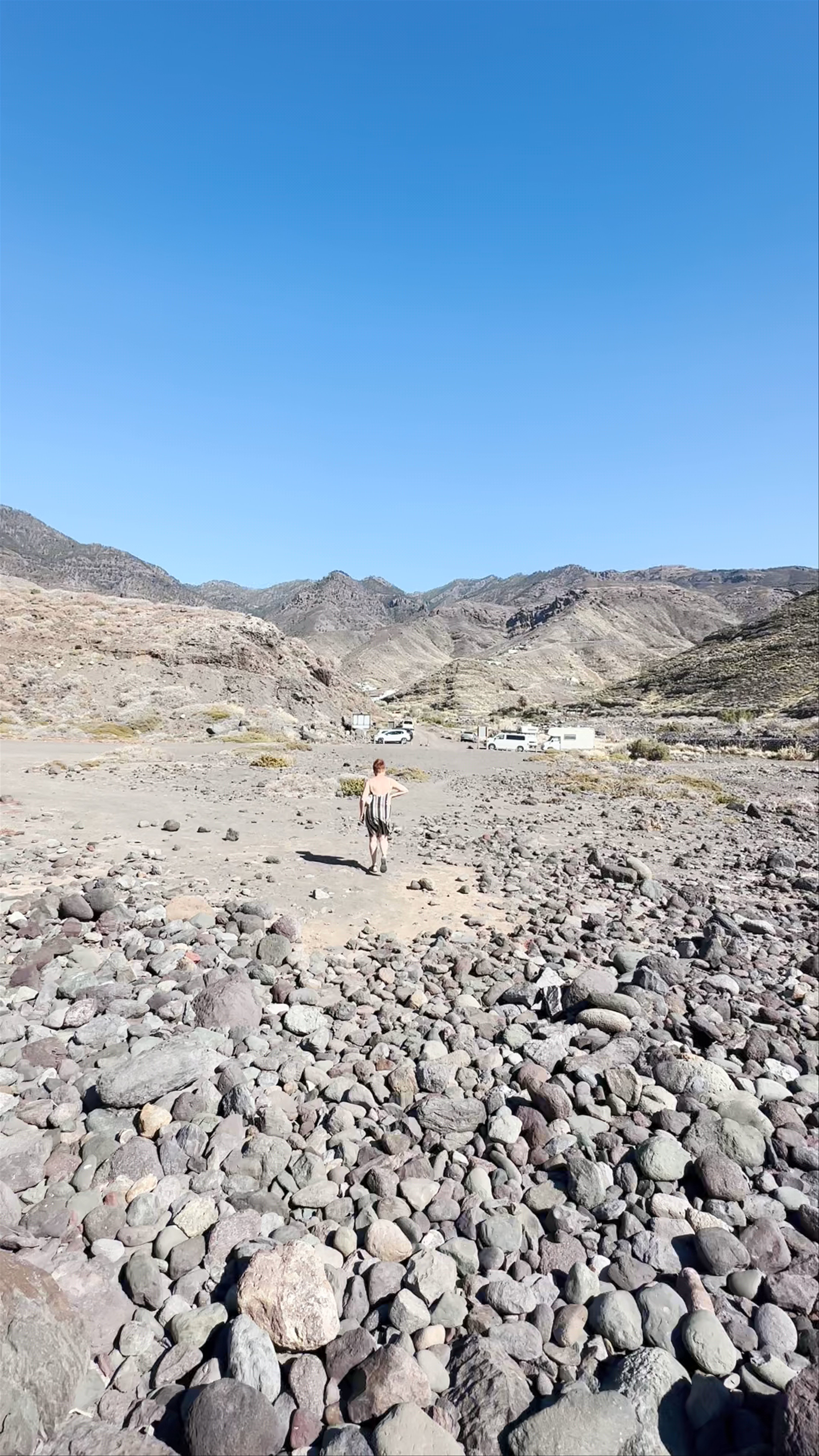 Stony Shores and Rugged Mountains at Playa del Risco, Spain