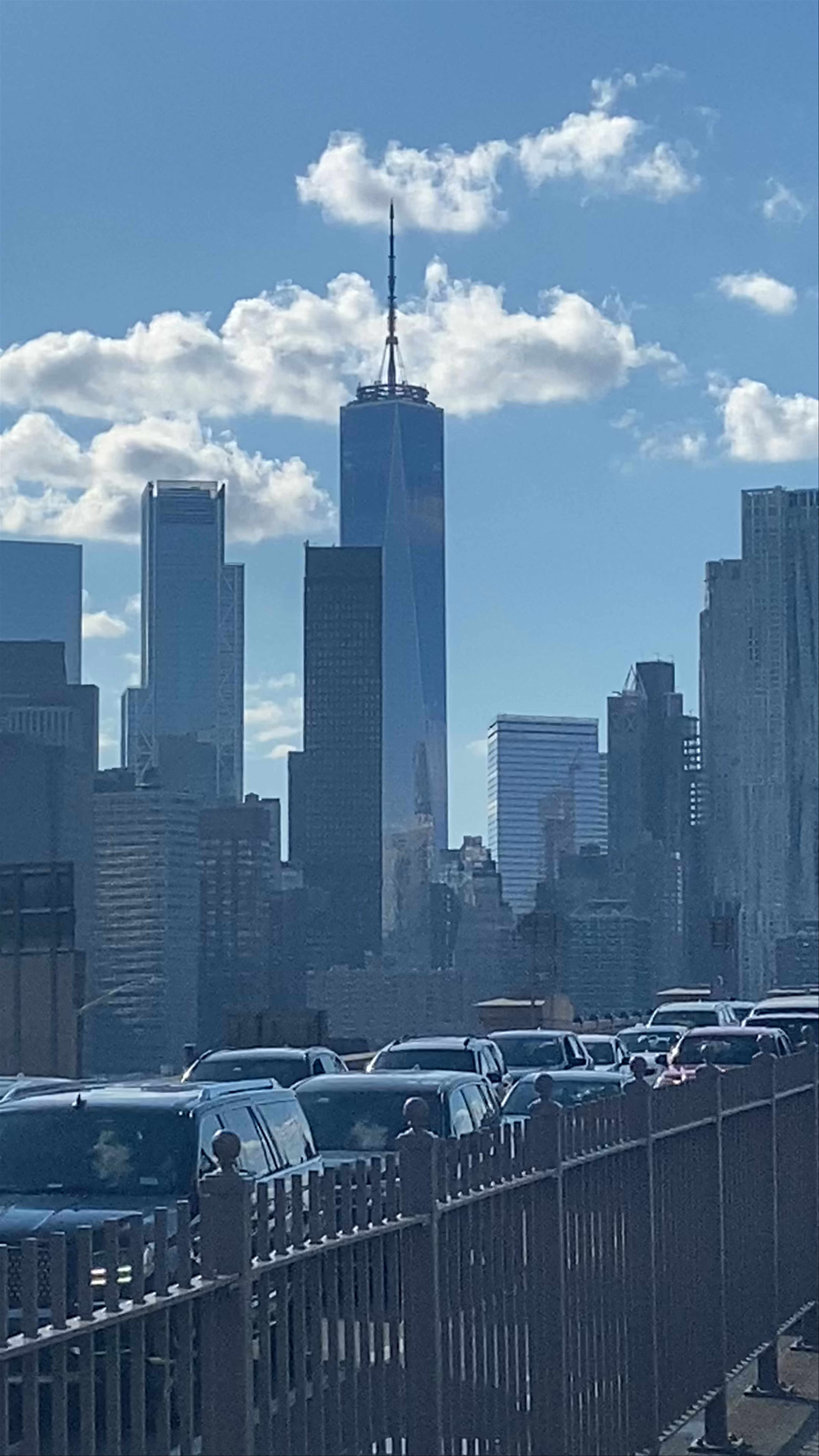 Iconic Manhattan Skyline View from One World Trade Center Area