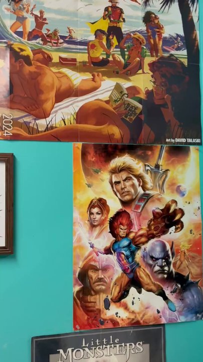 Comic Book Hideout - Awesome wall decor in restroom! - Comic Books Near Me - Fullerton, California