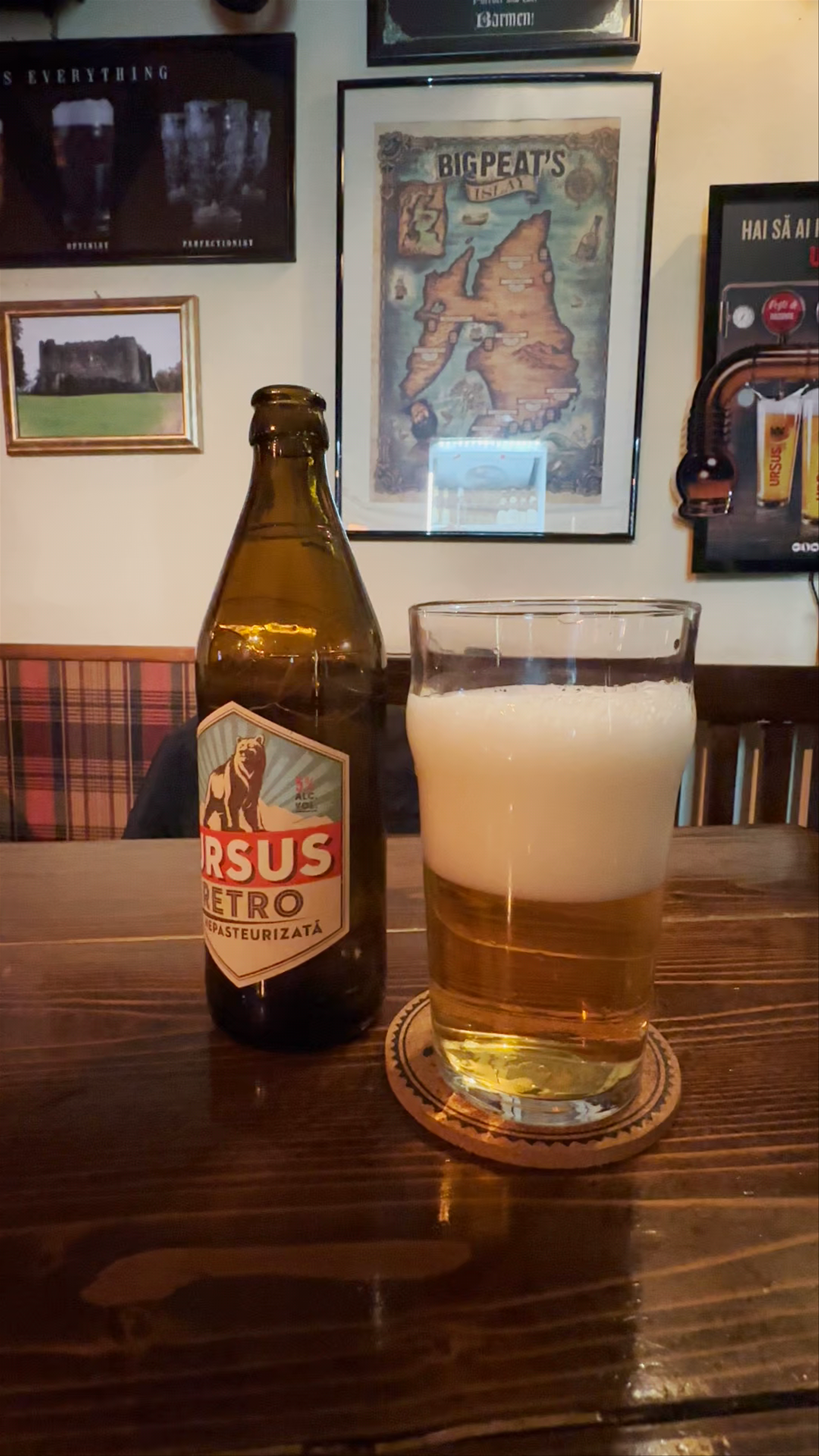 Warm Moments with Ursus Retro Beer at St. Andrew's Scottish Pub, Sibiu