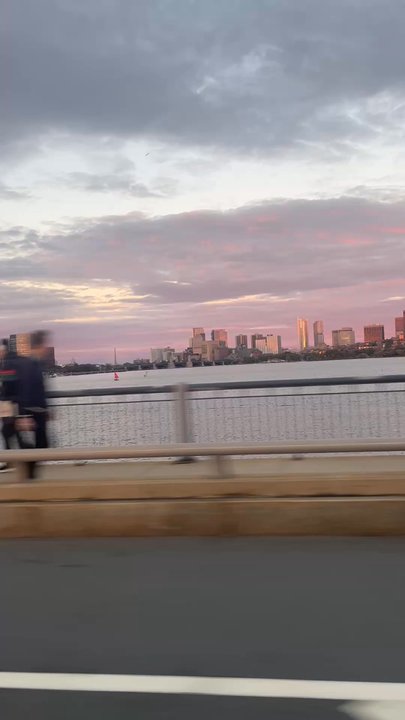 The Harvard Bridge - I see you! - beautiful sunset - Local Flavor Near Me - Cambridge, Massachusetts