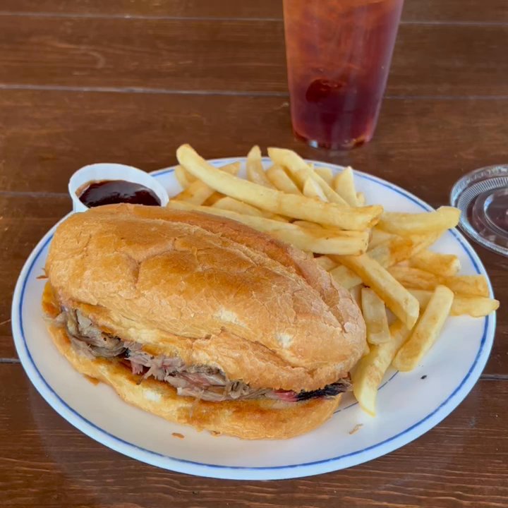 Kal's Bar-B-Q - Pulled Pork Sandwich with French Fries - Barbeque Near Me - Sunnyvale, California