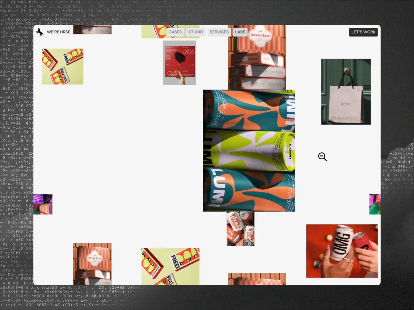 The Labs page in STUDIO HRSE, where the whole grid just... drifts. No two loads look the same. Free template, live on @Framer.Link in the comments 👇