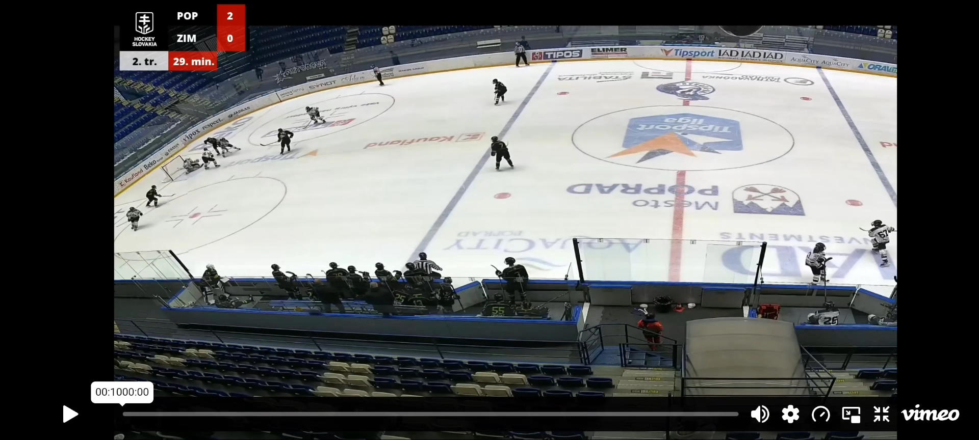 HK Poprad U20 vs. Vlci Žilina match, my goal making it 3–0.