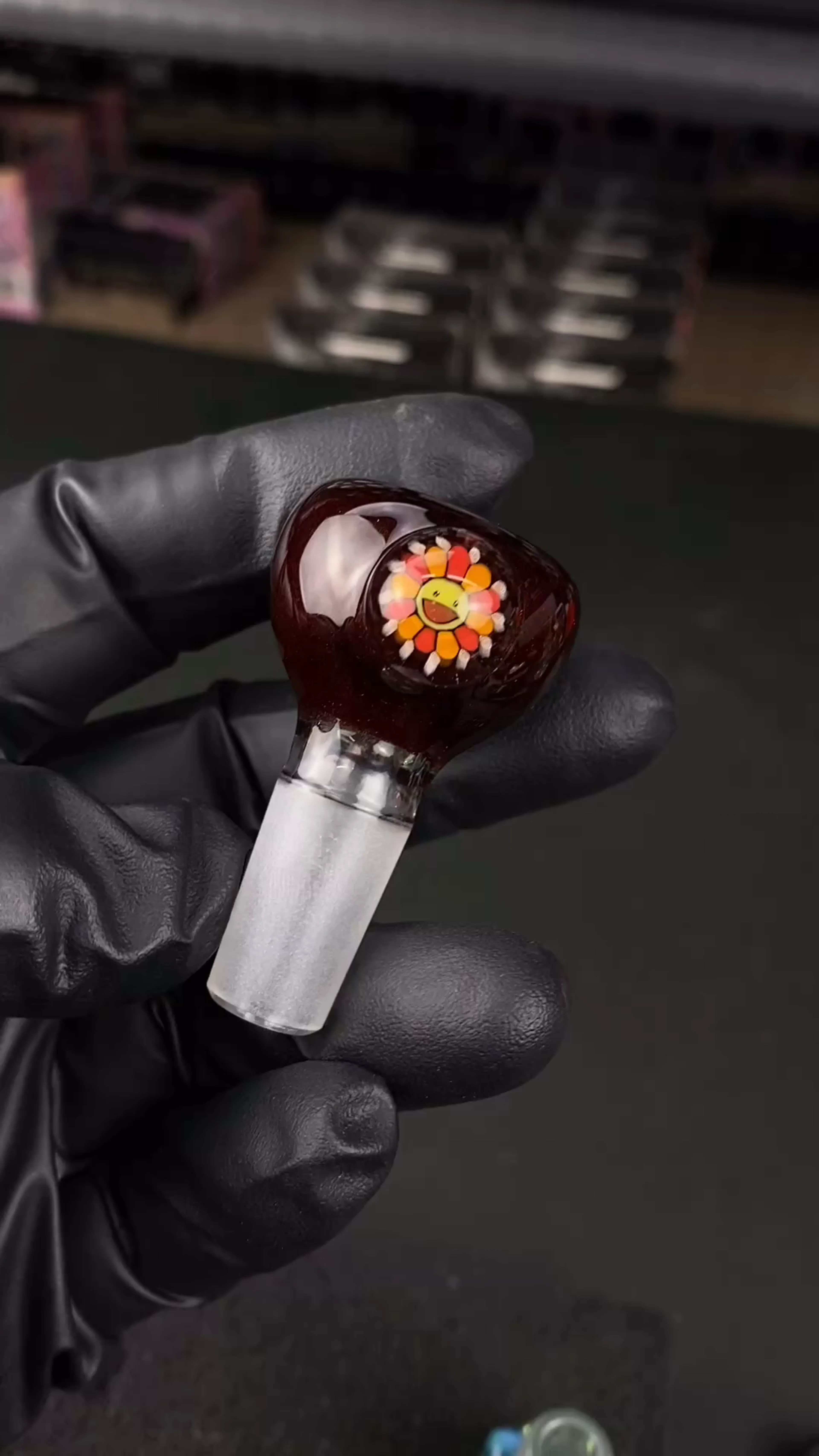 Preview pic of 14mm Single Hole Bowl Slide by Keys Glass