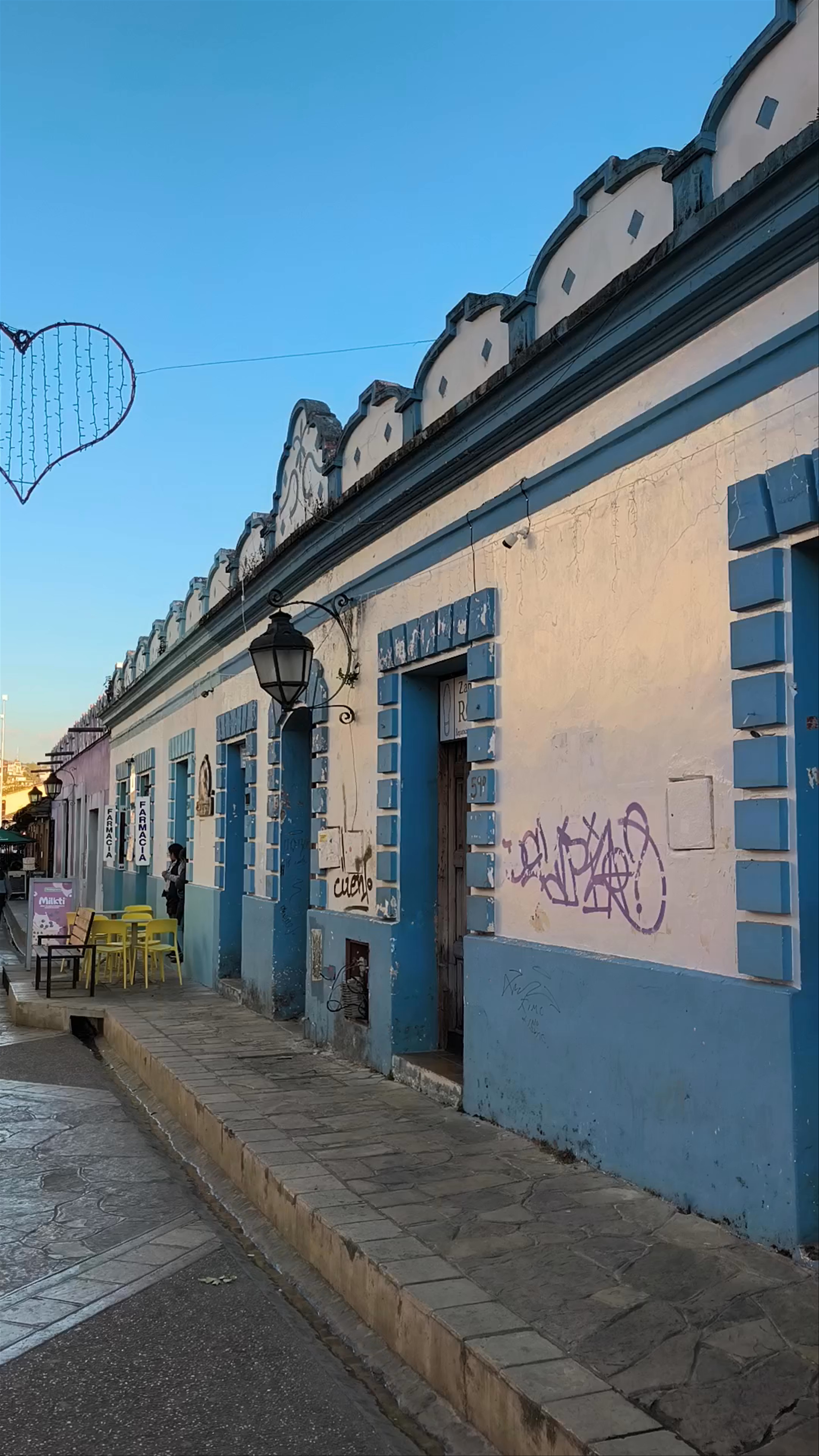 Strolling Andador De Guadalupe in San Cristóbal de las Casas at Golden Hour