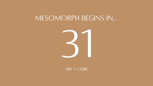 Mesomorph: HIIT + Core {34 Minutes}
