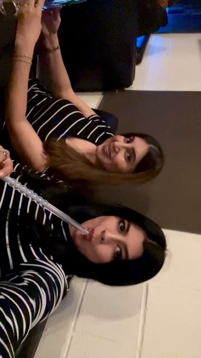 Divan Grill & Lounge - With my girl blowing hookah - Mediterranean Near Me - Tustin, California