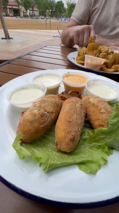 Haystack Burgers And Barley - Another winner! Both the fried pickles and chicken stuffed jalapeños were nice too. - Burgers Near Me - Dallas, Texas