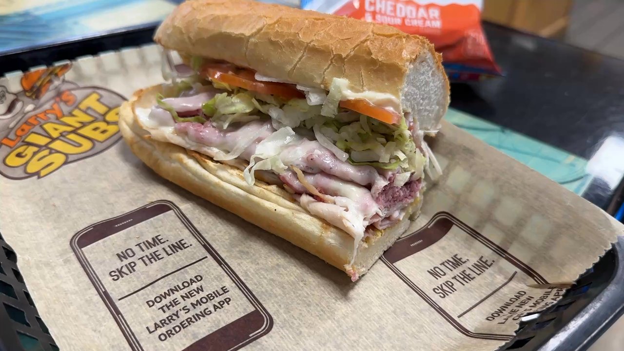 Larry's Giant Subs - Video of all the deliciousness on the ultimate sub - Delis Near Me - St. Simons, Georgia