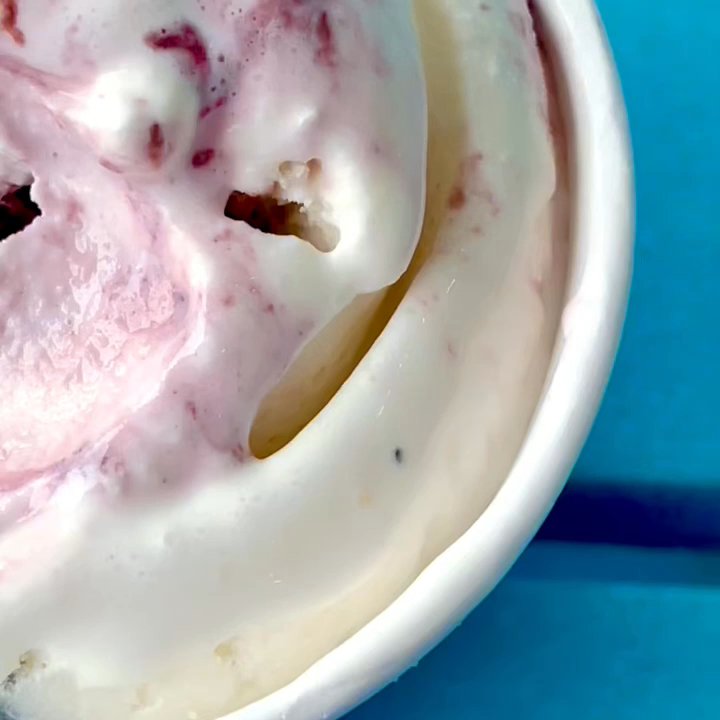 Frisbie's Dairy Barn - 2 scoop dish - Cheshire cherry vanilla on top with real cherries and Bolton banana chip - Ice Cream & Frozen Yogurt Near Me - New Britain, Connecticut