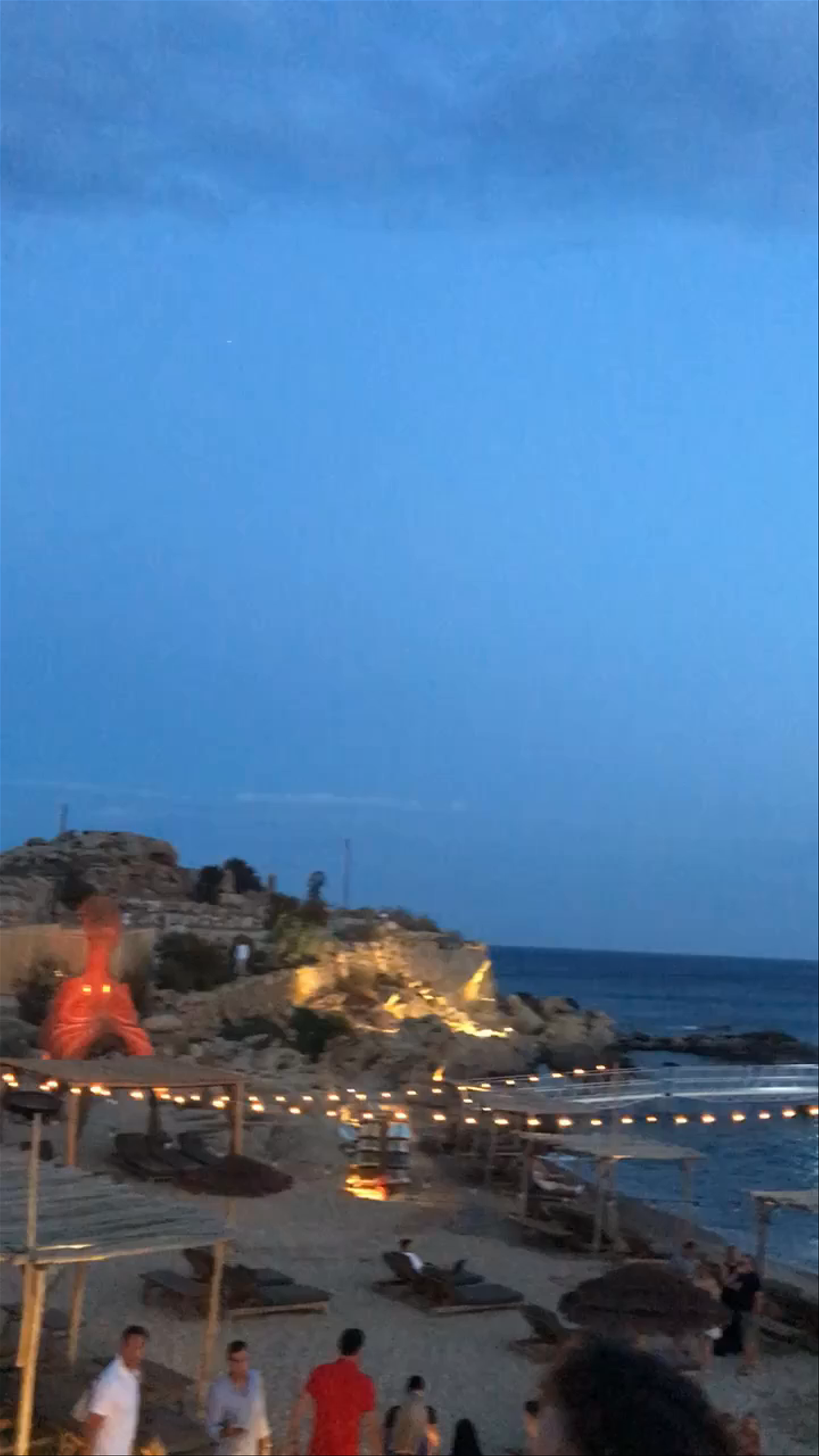 Scorpios Beach Club: Sunset Serenity on Mykonos Coast