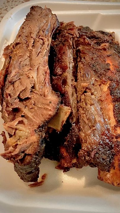 BJ's Nevada Barbecue - Wednesday Weekday Special: 3-BBQ Beef Ribs platter W/ choice of 2 sides (potato salad & dirty rice) plus a cornbread. - Barbeque Near Me - Sparks, Nevada