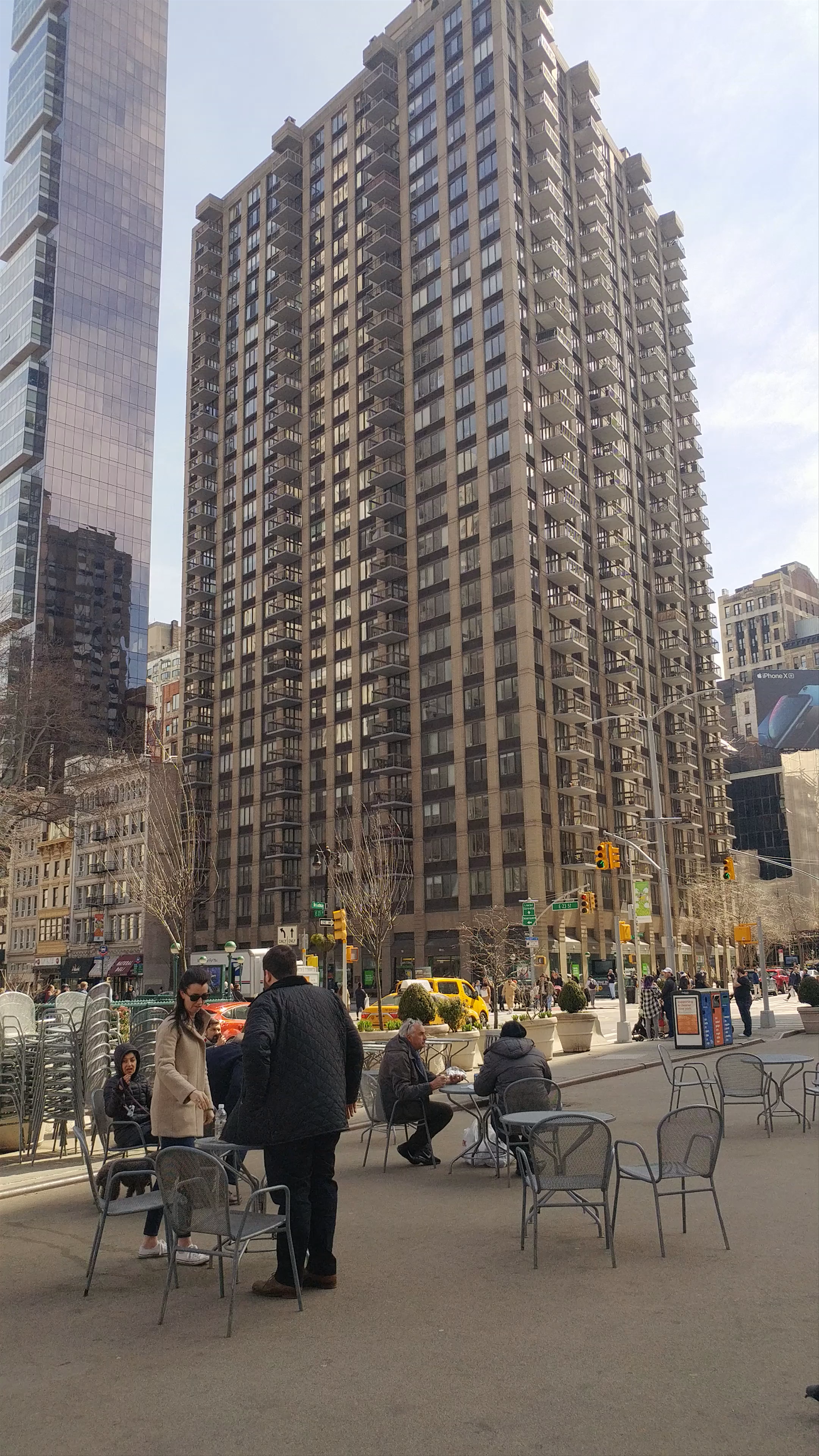 Vibrant Street Life Around the Flatiron Building, New York City